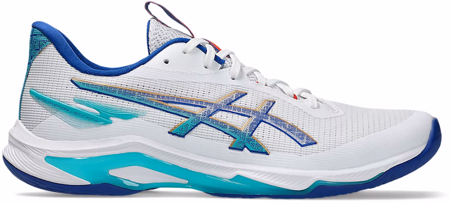 ASICS Netburner Ballistic FF 4 Volleyball Shoes White/Asics Blue 1051A096-960 Buy ASICS Netburner Ballistic FF 4 Volleyball Shoes White/Asics Blue 1051A096-960