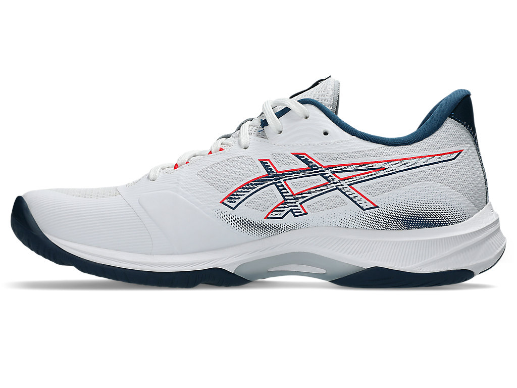 Shop 아식스 넷버너 발리스틱 FF 4 배구화 화이트/마코 블루 1053A070-101