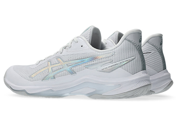 Shop ASICS Netburner Ballistic FF 4排球鞋 白色/純銀色 1053A079-100