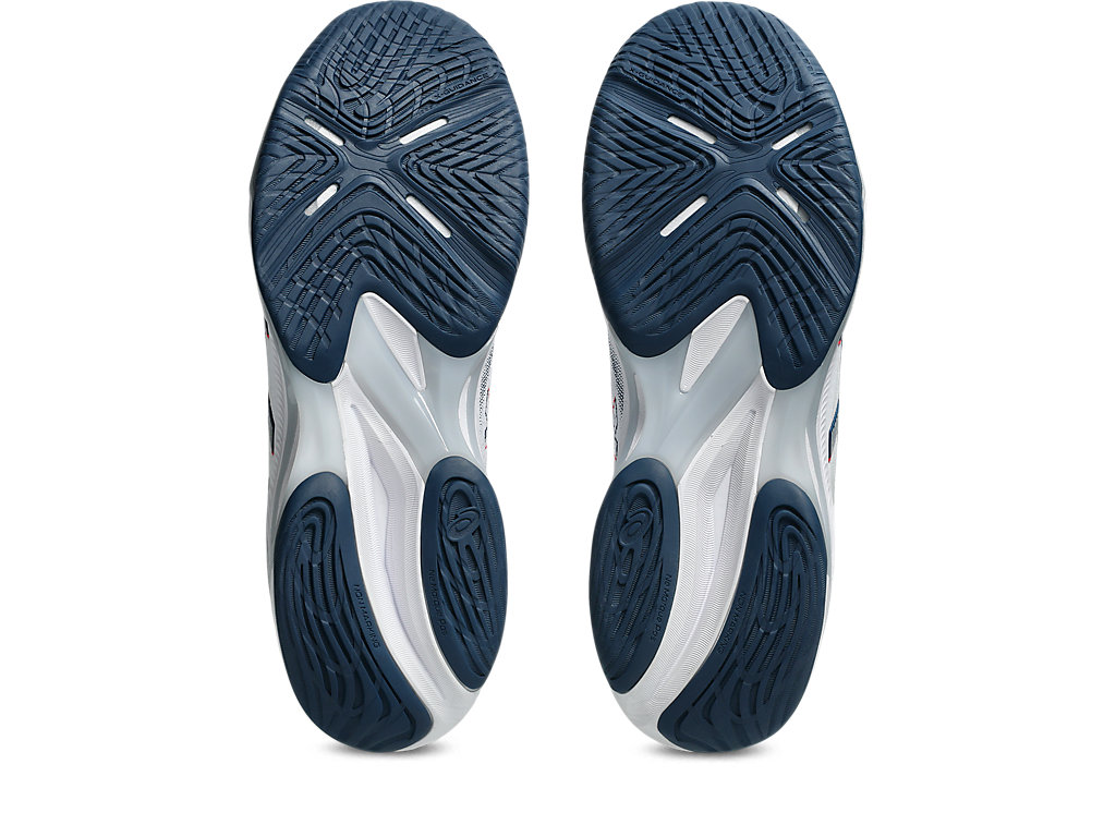 Sizing 아식스 넷버너 발리스틱 FF MT 4 배구화 화이트/마코 블루 1053A071-101