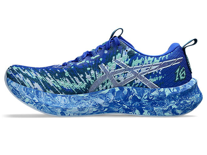 Shop ASICS Noosa Tri 16 Multicolor Running Shoes. Neon Blue/Illuminate Mint 1011B872-404