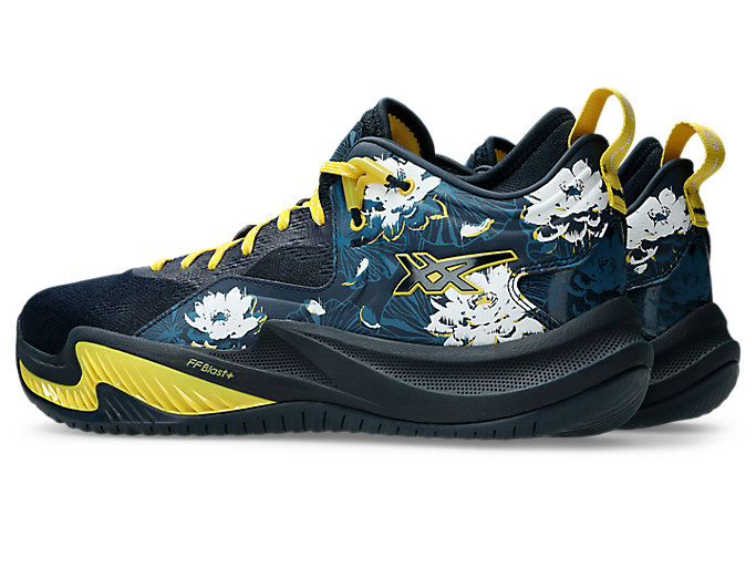 Lookbook ASICS Nova Surge Low 2 Kasut Bola Keranjang Biru Perancis/Teal Gelap 1061A058-400