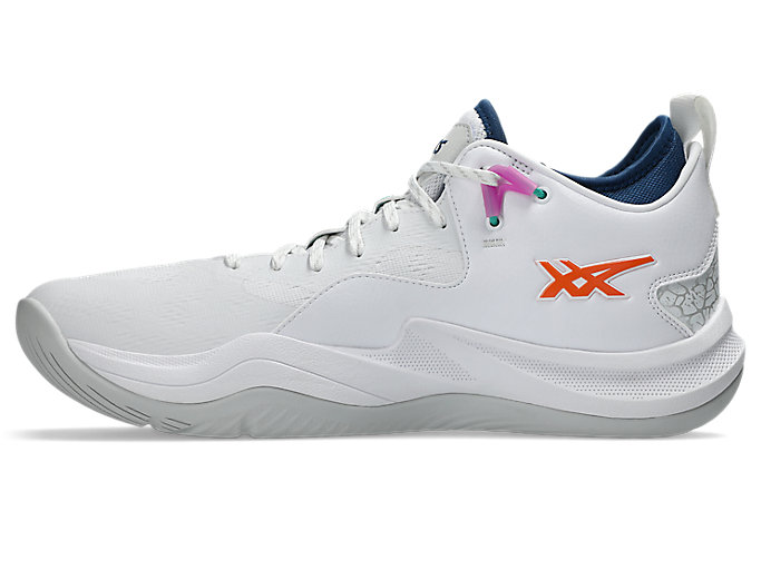 Shop ASICS Nova Surge Low 2 Kasut Bola Keranjang Putih/Sun Peach 1061A051-101