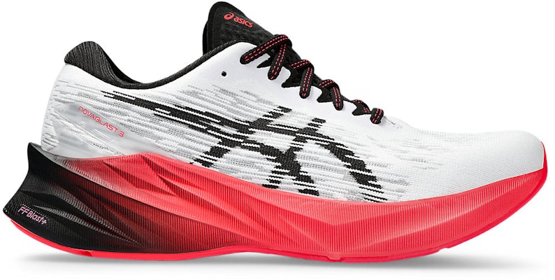 ASICS Novablast 3 宽版 '白色 黑色 电光红' 1011B459-104 Order ASICS Novablast 3 宽版 '白色 黑色 电光红' 1011B459-104