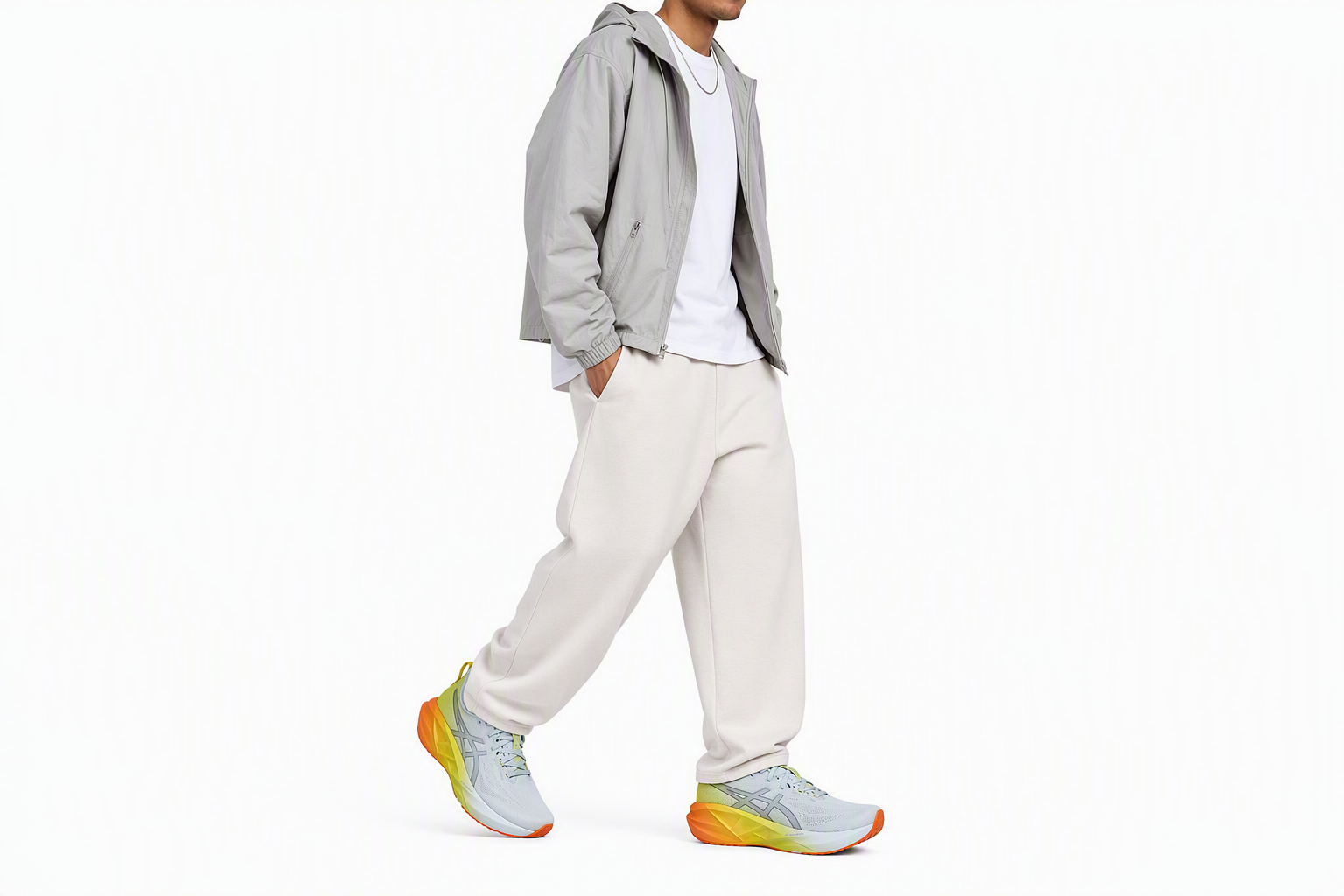 Order ASICS Novablast 5 跑鞋 天空蓝/柠檬黄 1011C184-400