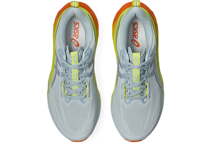 Sizing ASICS Novablast 5 跑鞋 天空蓝/柠檬黄 1011C184-400