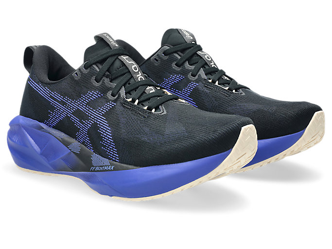 Order ASICS NOVABLAST 5 WIDE Kasut Larian Hitam/Biru Cobalt 1011B975-004