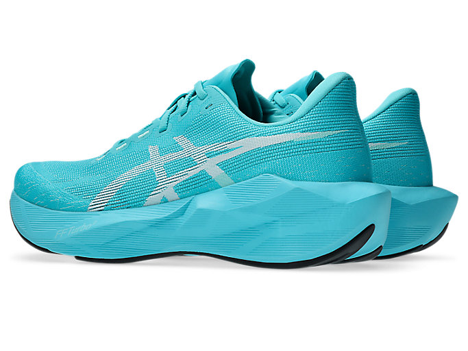 Lookbook ASICS Novablast 6 Running Shoes Energy Aqua/White 1011C243-400
