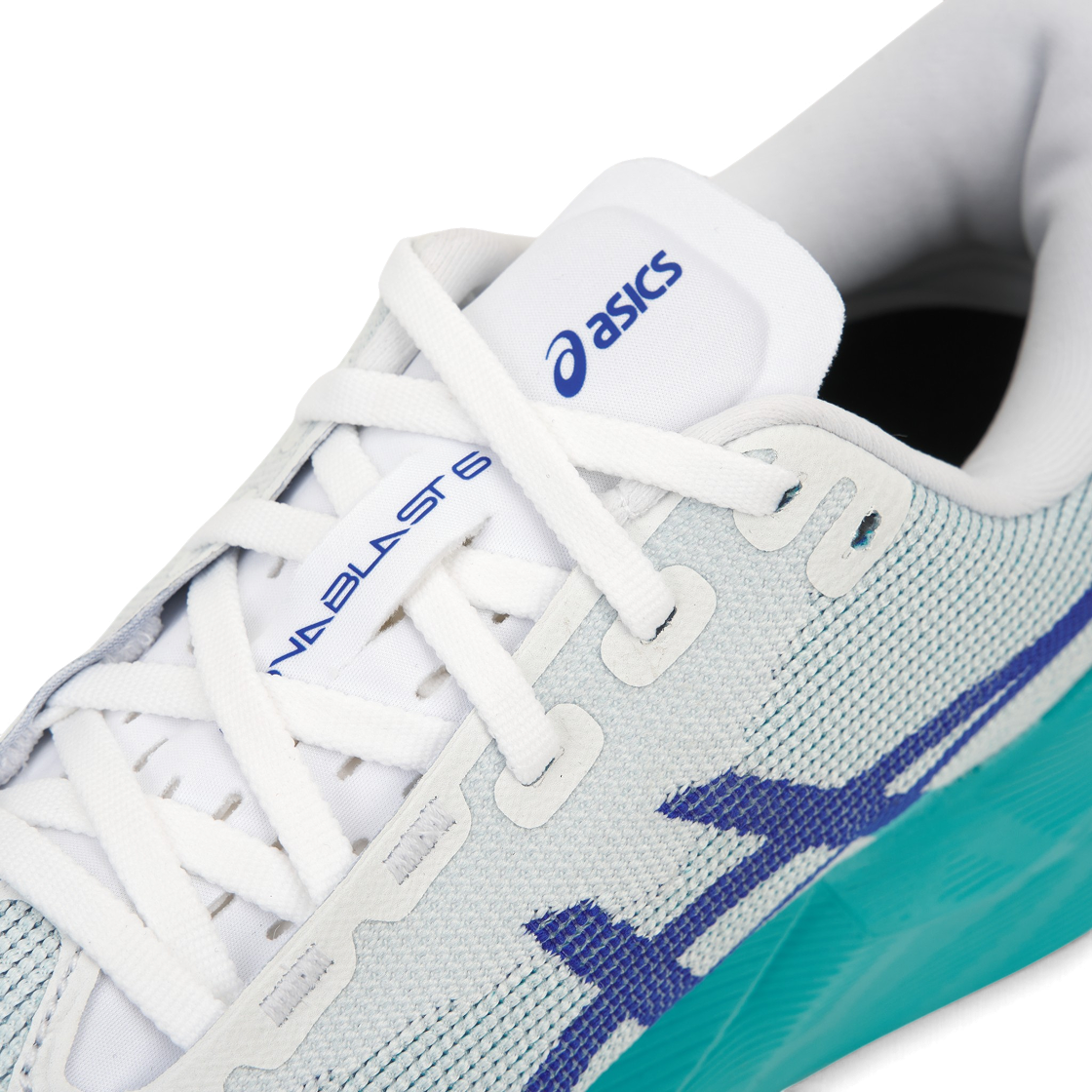 Sizing ASICS Novablast 6 Blanc Energy Aqua 1011C243-101