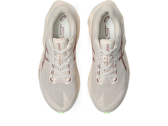 Sizing アシックス ノヴァブラスト 6 ワイド ランニングシューズ ローズダスト/イエロー 1011C242-700