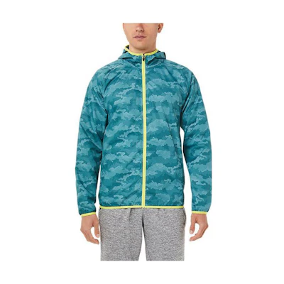 ASICS Packable Jacket Wavy Zip Hoodie - Misty Pine Blue 2011B970-333