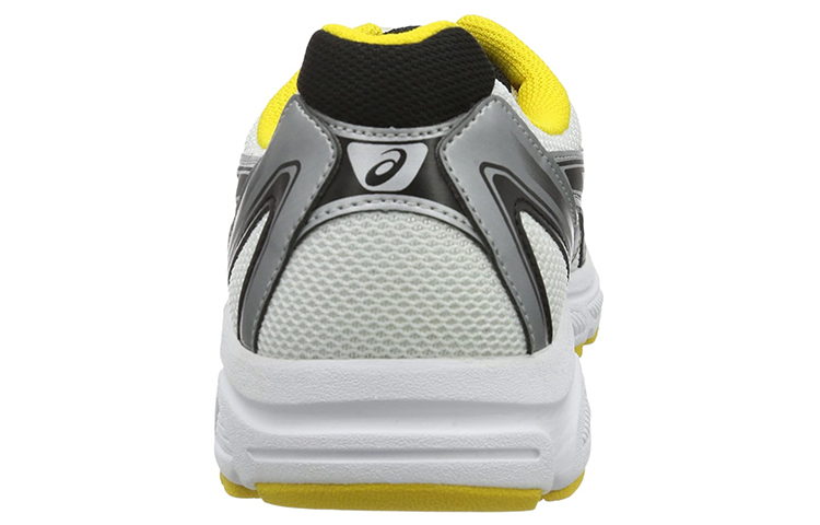 Shop Asics Patriot 6 耐磨防滑 低筒運動跑步鞋 白黑黃