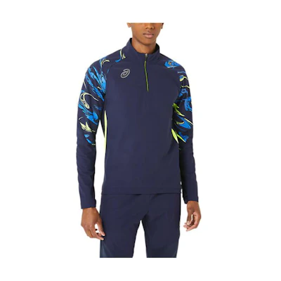 ASICS Patterned High-Neck Pullover Sweatshirt Midnight Blue () 2101A242-405