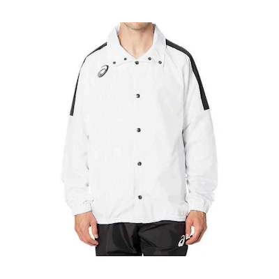 ASICS Patterned Print Collared Long-Sleeve Jacket White 2063A188-100