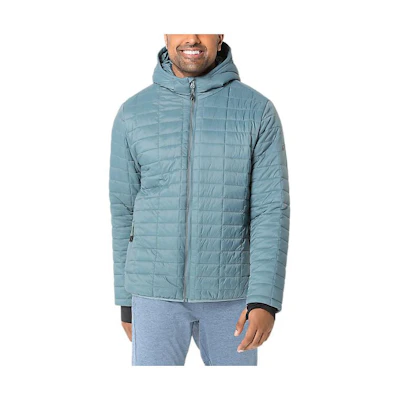 ASICS Performance Insulated Jacket Misty Teal Hooded Long Sleeve 2031E242-423