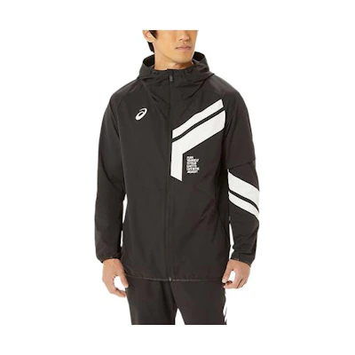 ASICS Plain Fitted Zip-Up Hoodie Jacket Black 2031C878-401