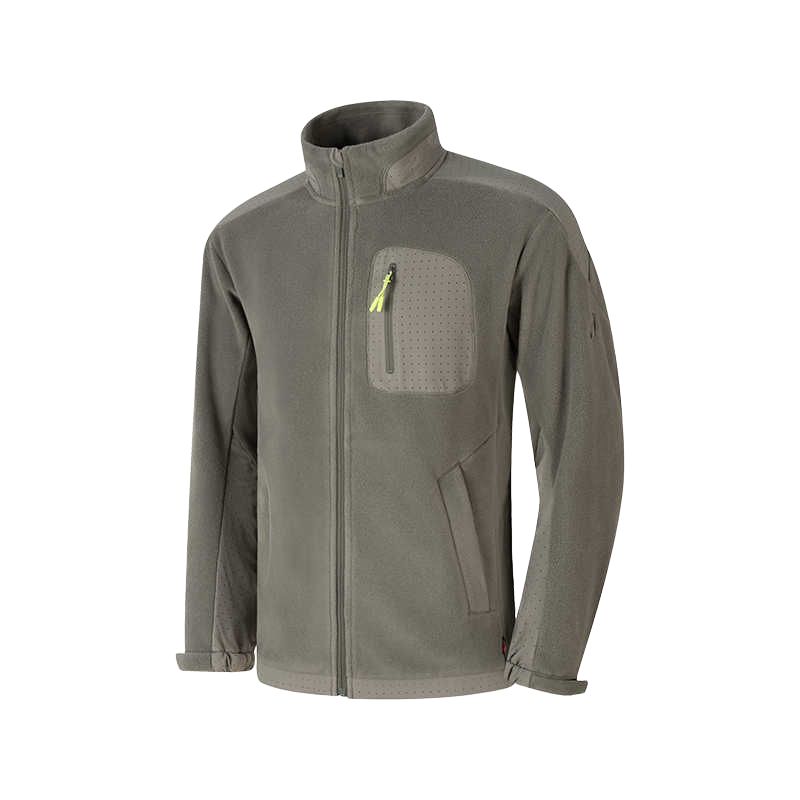 Lookbook ASICS POLARTEC Jaket Kalis Air Kelabu Gelap - Zip Kasual Kolar Tinggi 2031E867-020