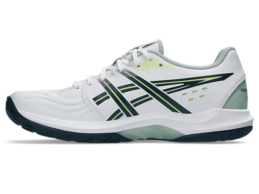Shop ASICS Powerbreak FF 網球鞋 白色/寧靜藍綠 1071A101-104