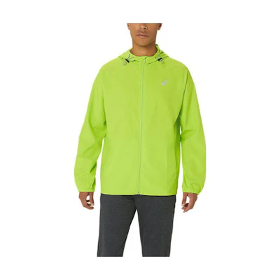 ASICS Pr Lyte Packable Green Hooded Zip Jacket Long Sleeve Outerwear 2011C763-323