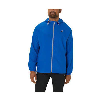 ASICS Pr Lyte Packable Hoodie Jacket Tuna Blue Long Sleeve Zip-Up 2011C763-433