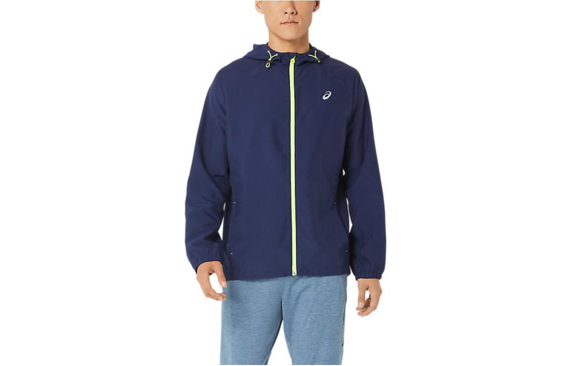 ASICS Pr Lyte Packable Jacket Blue Hooded Zip-Up Long Sleeve Jacket 2011C763-401