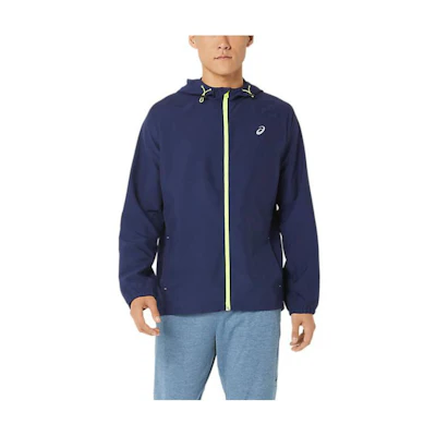 ASICS Pr Lyte Packable Jacket Blue Hooded Zip-Up Long Sleeve Jacket 2011C763-401