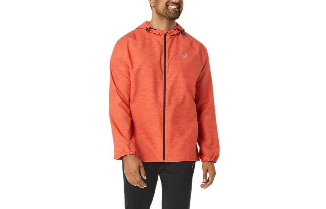 ASICS Pr Lyte Packable Logo Zip Hoodie Jacket Orange 2011C763-612