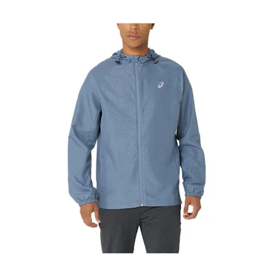 ASICS Pr Lyte Packable Zip-Up Hoodie Jacket Blue Long-Sleeve 2011C763-486