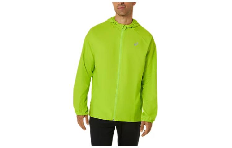 ASICS PR Lyte Unisex Green Zip-Up Hoodie Jacket with Minimal Logo Design 2013A338-323