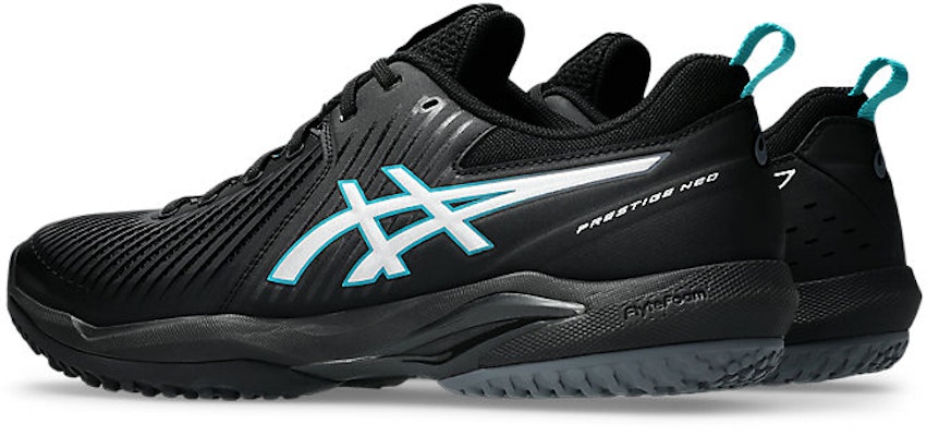 아식스 프레스티지 네오 OC 테니스화 블랙/퓨어 실버 1043A027-001 Lookbook 아식스 프레스티지 네오 OC 테니스화 블랙/퓨어 실버 1043A027-001