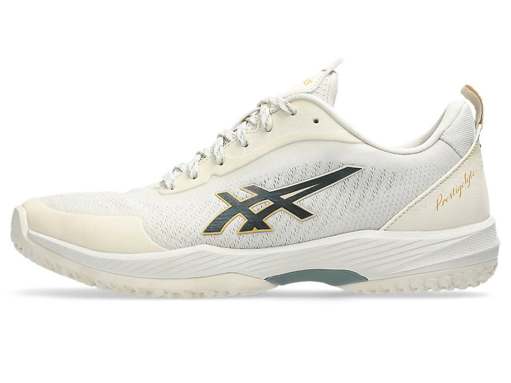 Cheap 亚瑟士PRESTIGELYTE 5 OC网球鞋 沙色/蓝色 1043A021-200