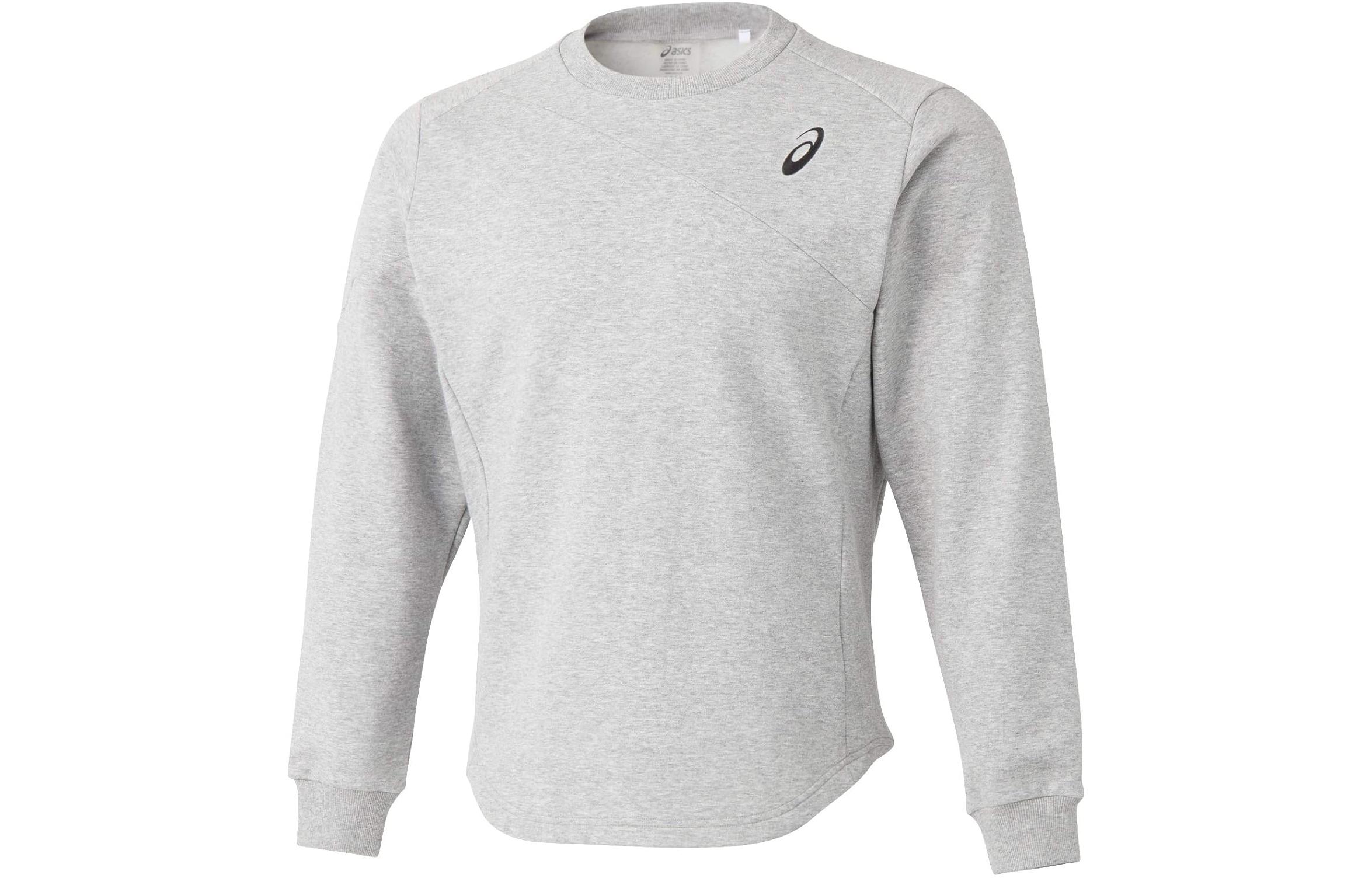 ASICS Printed Crewneck Pullover Sweatshirt Unisex Light Gray 2121A244-021