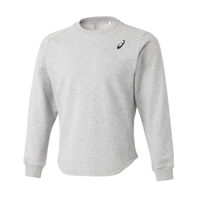 ASICS Printed Crewneck Pullover Sweatshirt Unisex Light Gray 2121A244-021