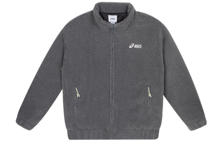 ASICS Printed Letter High Collar Zip Jacket Unisex Grey 2203A201-020