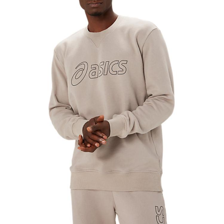 ASICS Pullover Sweatshirt Moon Rock Graphite Grey Crewneck 2031E192-250
