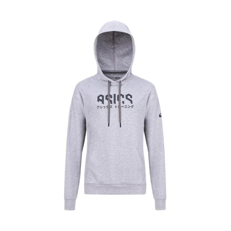 ASICS Quick-Dry Letter Print Training Sweatshirt - Gray 2031E357-020