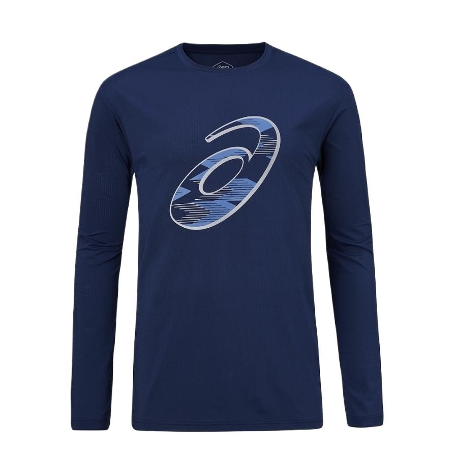 ASICS Quick-Dry Reflective Long-Sleeve Sweatshirt Blue 2031E778-400