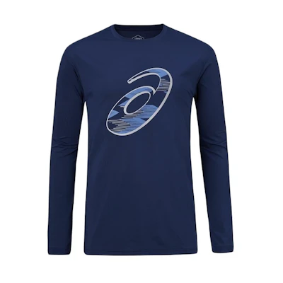 ASICS Quick-Dry Reflective Long-Sleeve Sweatshirt Blue 2031E778-400