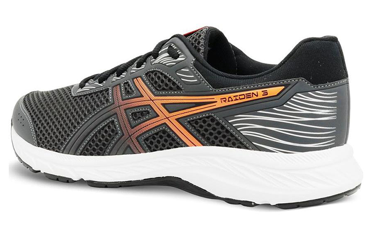 Shop Asics Raiden 3 舒適 低筒 跑步鞋 男款 灰橙色