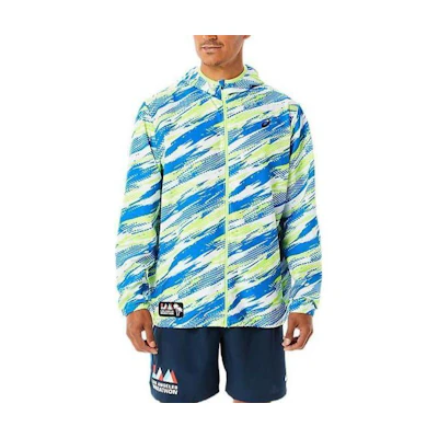 ASICS Ready-Set Jacket Lam Printed Graphic Hoodie Jacket Men’s Blue 2011C505-324