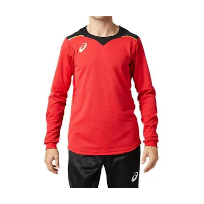 ASICS Red Logo Graphic Printed Crewneck Long Sleeve Sweatshirt 2051A115-600