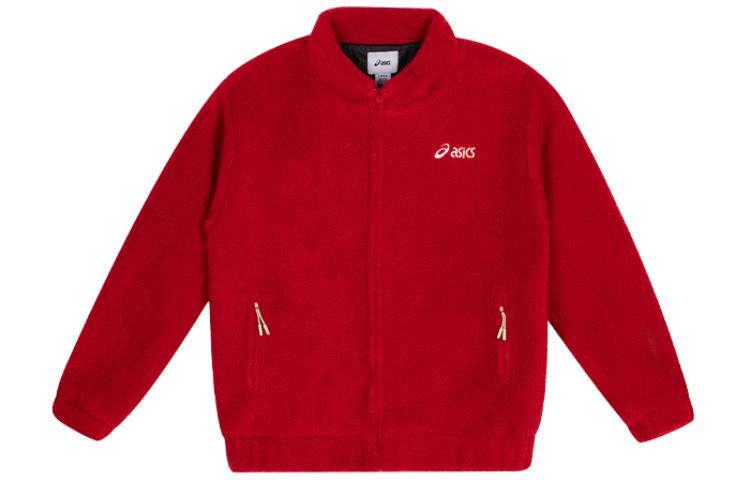 ASICS Red Printed Lettering Zip-Up Jacket Unisex 2203A201-600