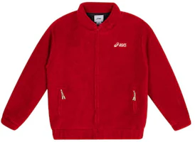 ASICS Red Printed Lettering Zip-Up Jacket Unisex 2203A201-600 ASICS Red Printed Lettering Zip-Up Jacket Unisex 2203A201-600