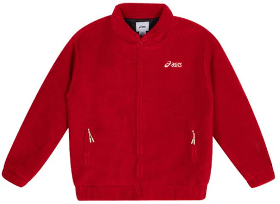 ASICS Red Printed Lettering Zip-Up Jacket Unisex 2203A201-600 Buy ASICS Red Printed Lettering Zip-Up Jacket Unisex 2203A201-600