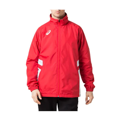 ASICS Red Striped Print Zip-Up Track Jacket 2063A072-600
