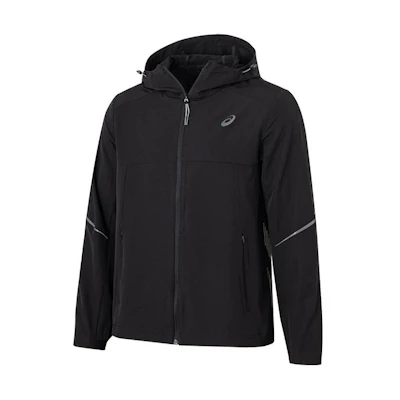 ASICS Reflective Logo Hoodie Zip-Up Jacket Black Casual Wear 2011D070-001