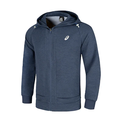 ASICS Reflective Night Vision Zip Hoodie Jacket Men’s Navy Blue 2031E860-400