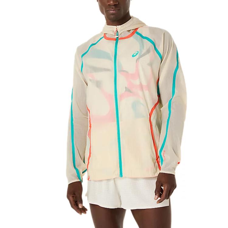 ASICS Road Packable Lightweight Breathable Windproof Jacket Beige - . 2011D284-200