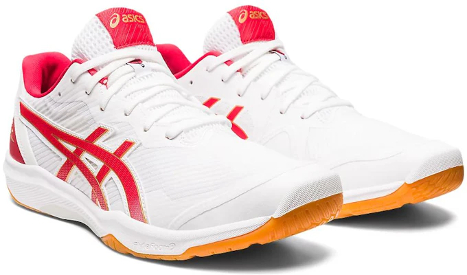 Asics 紅色裁判 Nb 防滑耐磨 低筒 訓練鞋 男女款 白紅 Lookbook Asics 紅色裁判 Nb 防滑耐磨 低筒 訓練鞋 男女款 白紅