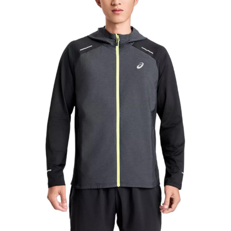 ASICS Running Jacket Black - Colorblock, Stylish, Comfortable Hooded Design 2011D258-001